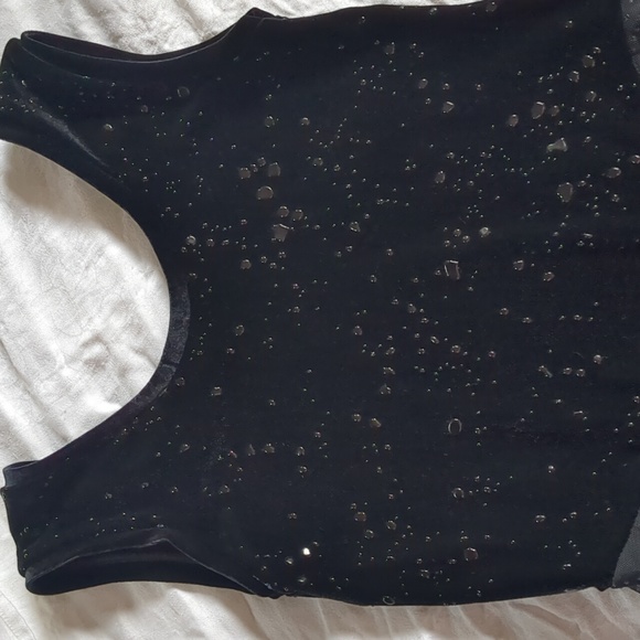 Skate Couture costume black glitter Sparkle 14 - Picture 7 of 12